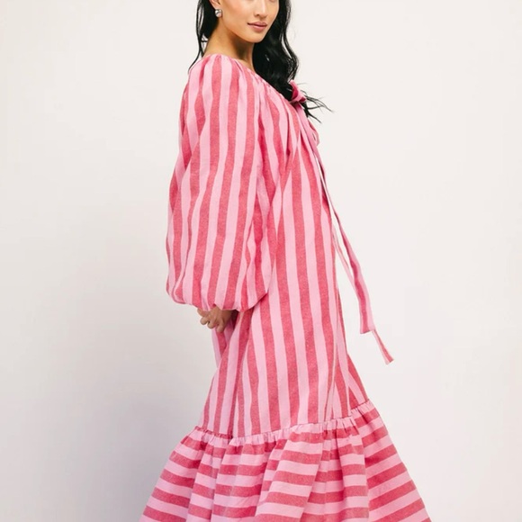 ZOCO Capri Maxi Dress Pink and Red - Picture 5 of 6